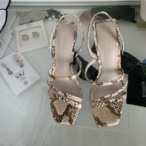 Zara Faux Snakeskin heels